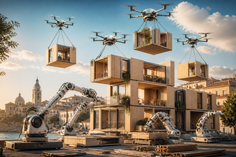 Robot costruiscono edificio Foster Partners in modo inverso
