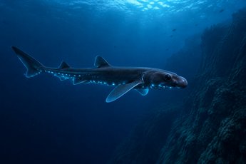 Squalo lanterna bioluminescente: come produce luce negli abissi oceanici