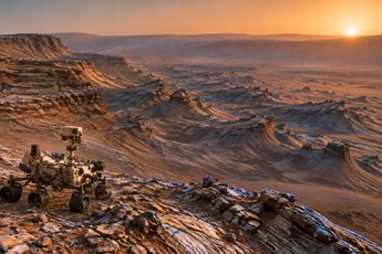 Curiosity fotografa l'alba su Marte: ecco le scogliere scolpite dal vento