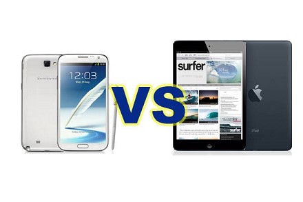 iPad mini vs Samsung Galaxy Note 2: confronto prezzi e caratteristiche