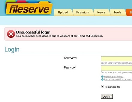 Limitazioni su Fileserve